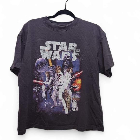 H & M Star Wars Size M Graphic T-Shirt Tee Vintage Vibe Collector Luke Leia - Picture 1 of 4